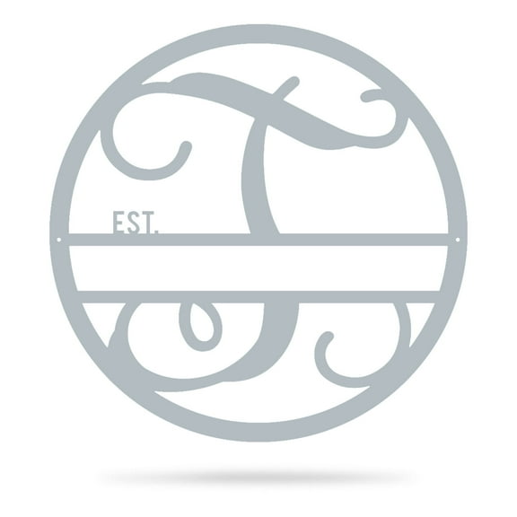 RealSteel Family Legacy Monogram – Personalized Metal Name Sign (Letter T, 30")