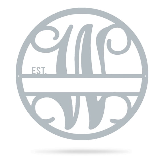 RealSteel Family Legacy Monogram – Personalized Metal Name Sign (Letter W, 36")