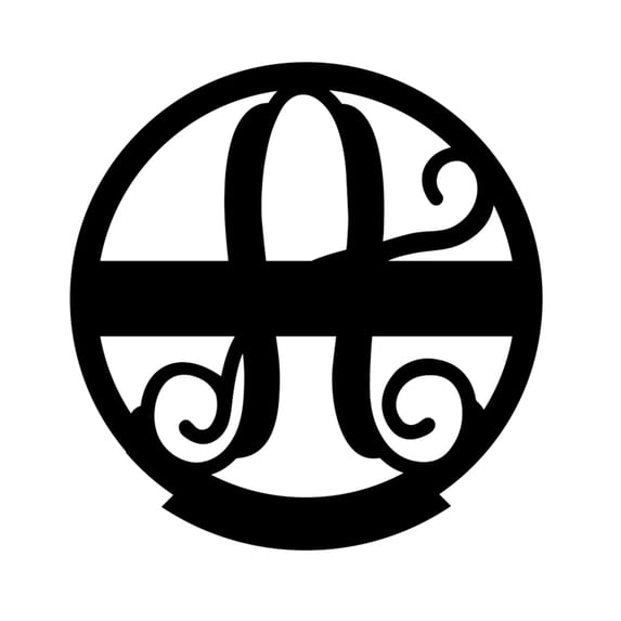 RealSteel Family Name Monogram – Personalized Metal Wall Art Sign for Home or Entryway (A-36)