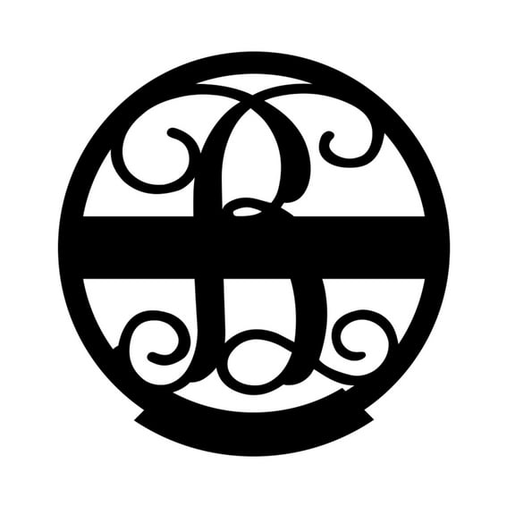 RealSteel Family Name Monogram – Personalized Metal Wall Art Sign for Home or Entryway (B-18)