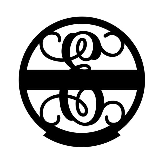 RealSteel Family Name Monogram – Personalized Metal Wall Art Sign for Home or Entryway (E-36)