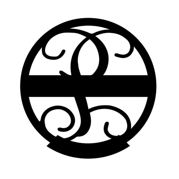 RealSteel Family Name Monogram – Personalized Metal Wall Art Sign for Home or Entryway (P-24)