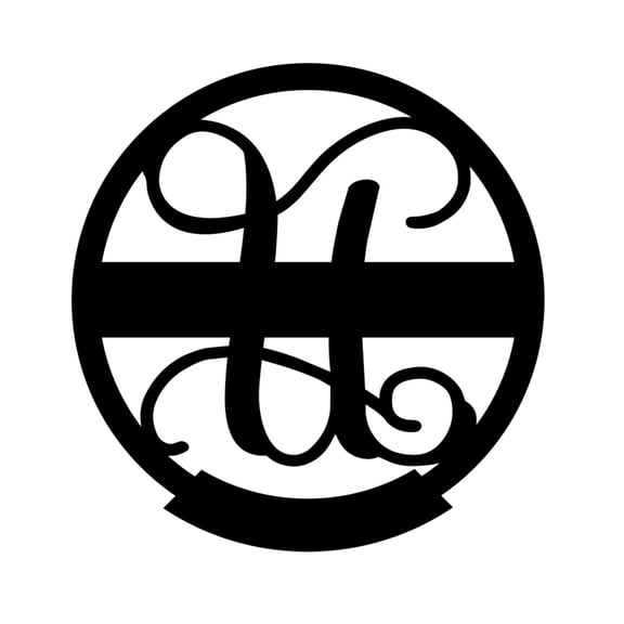 RealSteel Family Name Monogram – Personalized Metal Wall Art Sign for Home or Entryway (U-36)