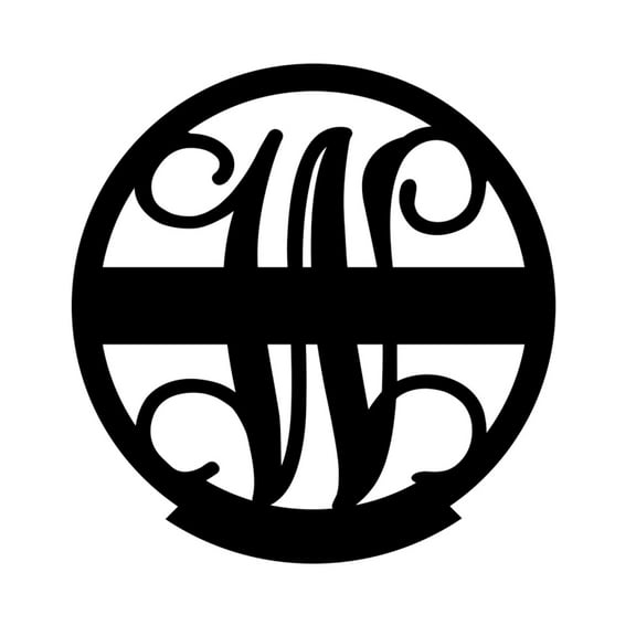 RealSteel Family Name Monogram – Personalized Metal Wall Art Sign for Home or Entryway (W-30)