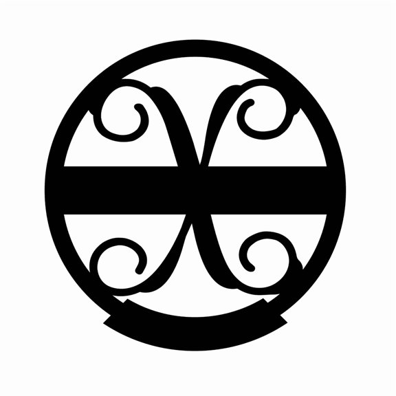 RealSteel Personalized Metal Family Name Monogram - Letter X (Black, 36")