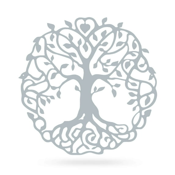 RealSteel Family Tree of Life Metal Art | Outdoor Wall & Garden Decor | Durable American-Made Metal Artwork (18" / TS)