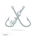 thumbnail image 1 of RealSteel "Fish On" Fisher Wall Art - Metal Fishing Hook Decor for Fishermen (TS-30), 1 of 7