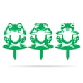 thumbnail image 1 of RealSteel Garden Art - Frogs 3 Pack, "Hear No Evil, See No Evil, Speak No Evil" Yard Decorations (Green), 1 of 10