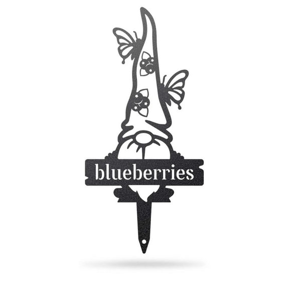 RealSteel, Garden Gnomes Metal Plant Labels, Vegetable, Herb Markers, Outdoors (BLUEBERRIES-Small)