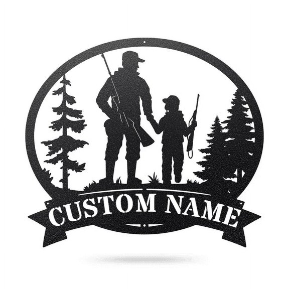 RealSteel Personalized Metal Generation Hunting Monogram (Black, 21" x 24")