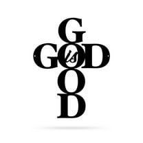 RealSteel: God is Good Wall Art – Faith-Inspired Metal Decor for Home or Garden (B)