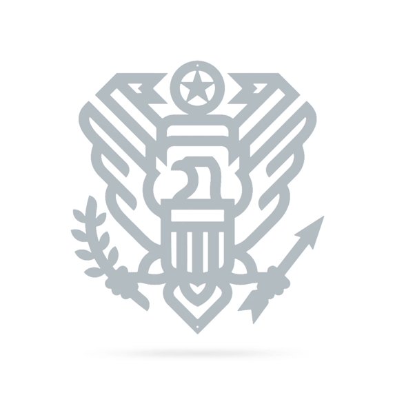 RealSteel: Great Seal Wall Art – Patriotic U.S. Eagle Emblem, Durable Indoor/Outdoor Décor, Ideal for Veterans & Patriots, Made in USA (20"/TS)