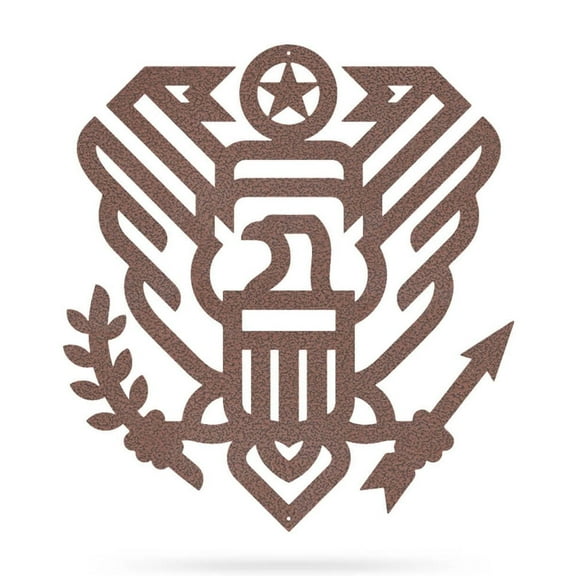 RealSteel: Great Seal Wall Art – Patriotic U.S. Eagle Emblem, Durable Indoor/Outdoor Décor, Ideal for Veterans & Patriots, Made in USA (24"/PV)