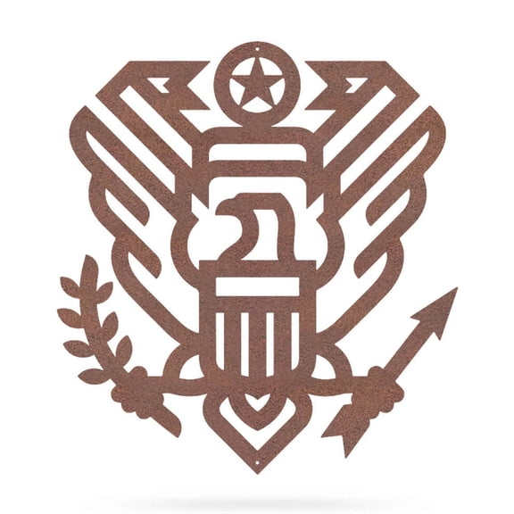 RealSteel Metal Great Seal Wall Art (Rust, 28" x 30")
