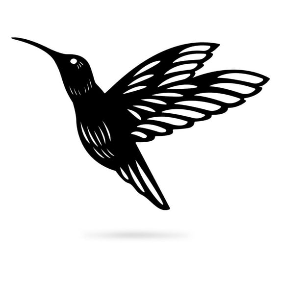 RealSteel Hummingbird Wall Art – Symbol of Love, Freedom & Joy – Handcrafted in Texas (6x9/Black)