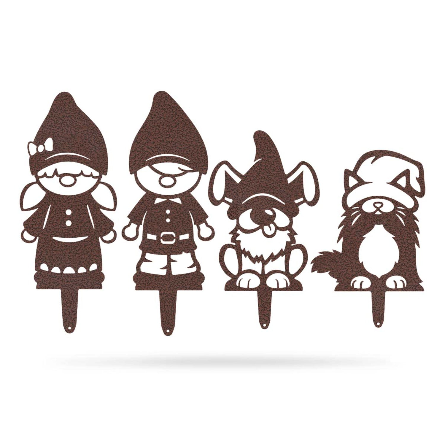 RealSteel I Flower Pot Gnomes Indoor/ Outdoor I Steel 4 Pack I Flower ...