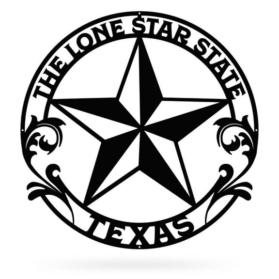 RealSteel: Lone Star State Texas Sign – Custom Texas Wall Décor for Home or Garden (14"/B)