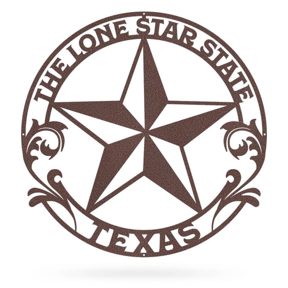 RealSteel: Lone Star State Texas Sign – Custom Texas Wall Décor for Home or Garden (18"/PV)