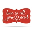 thumbnail image 1 of RealSteel "Love Is All You Need" Metal Wall Art – Inspirational Home Décor (19"/ Red), 1 of 9