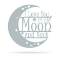 thumbnail image 1 of RealSteel "Love You to the Moon" Metal Wall Art 2nd Edition - Heartfelt Home Décor (24"/ Textured Silver), 1 of 4