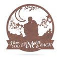 thumbnail image 1 of RealSteel "Love You to the Moon" Metal Wall Art - Heartfelt Home Décor (18"/Rust), 1 of 11