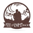 thumbnail image 1 of RealSteel "Love You to the Moon" Metal Wall Art - Heartfelt Home Décor (36"/Penny Vein), 1 of 12