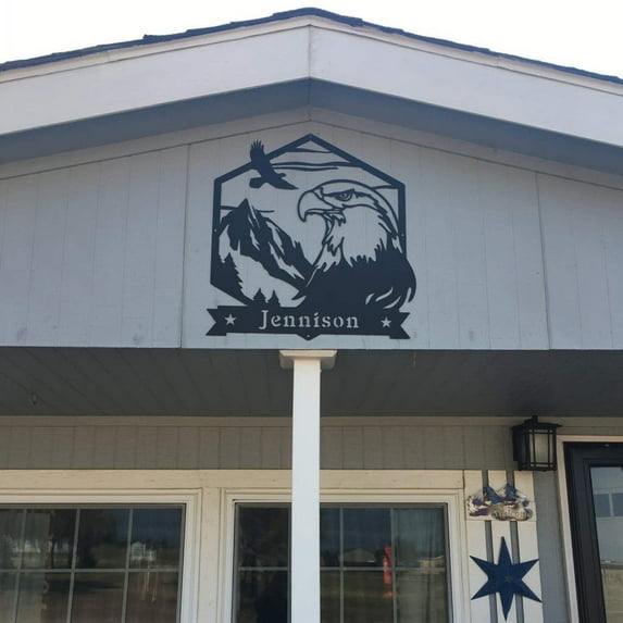 Majestic Bald Eagle Monogram