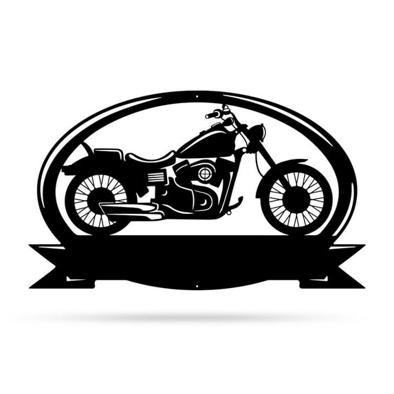 RealSteel Motorcycle Monogram – Custom Metal Wall Art (B-18x11 ...