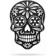 thumbnail image 1 of Day of the Dead Sugar Skull Metal Wall Art– Handcrafted Steel Décor for Día de los Muertos– Indoor/Outdoor Rust-Resistant Wall Hanging– Vibrant Mexican Sugar Skull Design, 4 Sizes & 8 Colors (B-12), 1 of 4