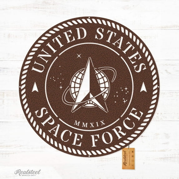 RealSteel US Military Branch Wall Art - Army, Navy, Air Force, Marine Corps, Coast Guard & Space Force (Navy/ Penny Vein)