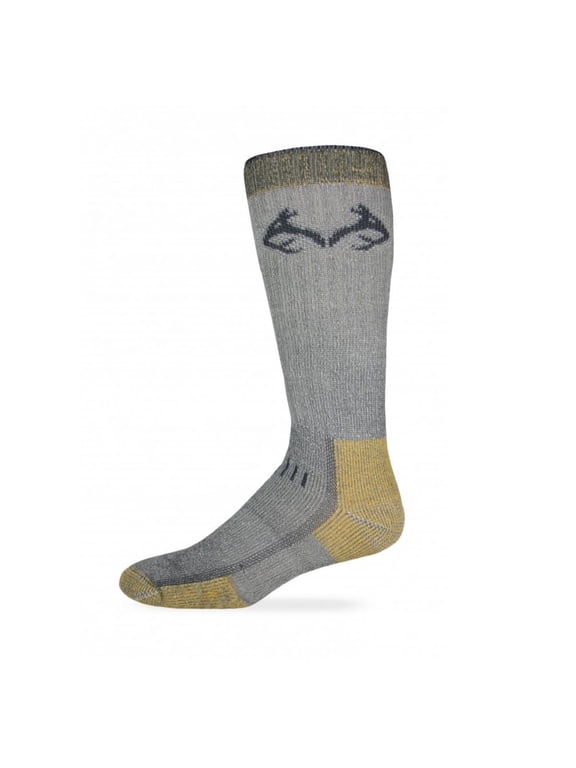 794 Uplander Heavyweight Merino Wool Boot Socks, Grey/Gold