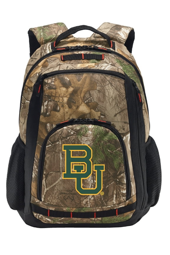 RealTree Camo Baylor Backpack Baylor University Camo Backpack with Laptop Computer Section