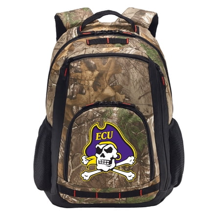 RealTree Camo ECU Backpack East Carolina Camo Backpack with Laptop Computer Section