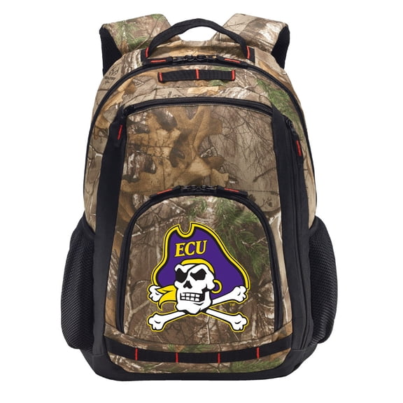 RealTree Camo ECU Backpack East Carolina Camo Backpack with Laptop Computer Section