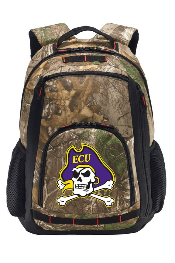 RealTree Camo ECU Backpack East Carolina Camo Backpack with Laptop Computer Section