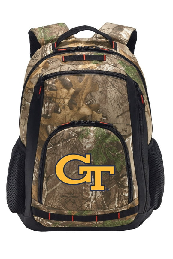 RealTree Camo Georgia Tech Backpack Georgia Tech Camo Backpack with Laptop Computer Section