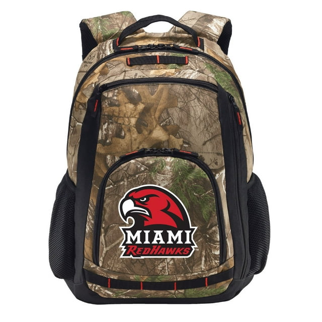 RealTree Camo Miami University Backpack Miami Redhawks Camo Backpack with Laptop Computer Section