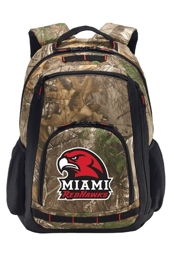 RealTree Camo Miami University Backpack Miami Redhawks Camo Backpack with Laptop Computer Section