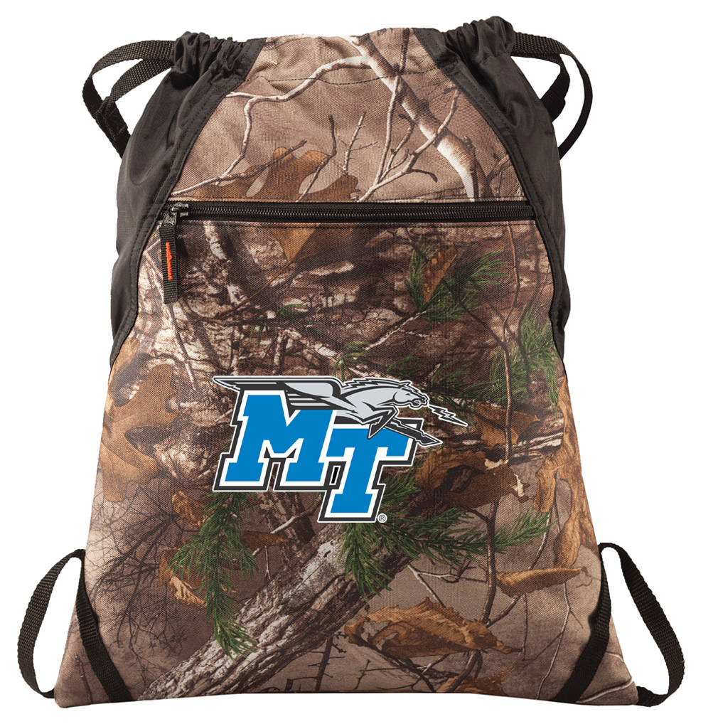 RealTree Camo Middle Tennessee Cinch Pack Backpack Official Middle Tennessee Camo Drawstring Backpack for Him or Her - image 1 of 2