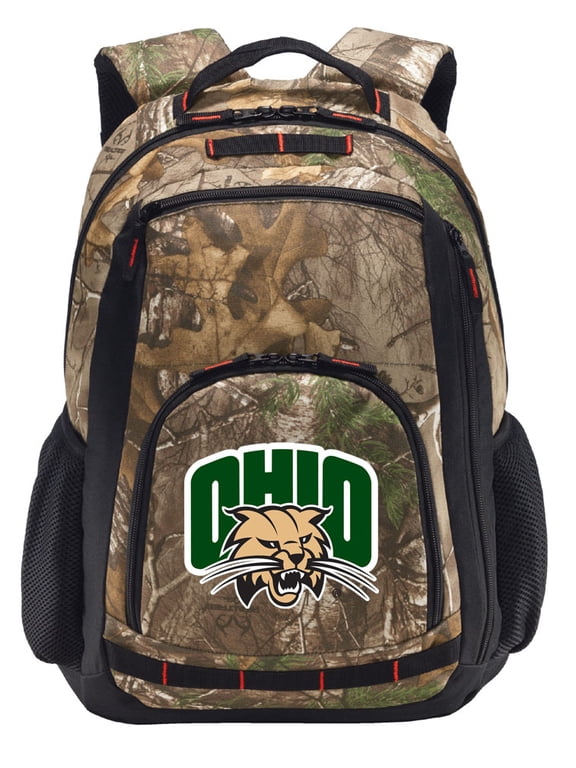 RealTree Camo Ohio University Backpack Ohio University Bobcats Camo Backpack with Laptop Computer Section