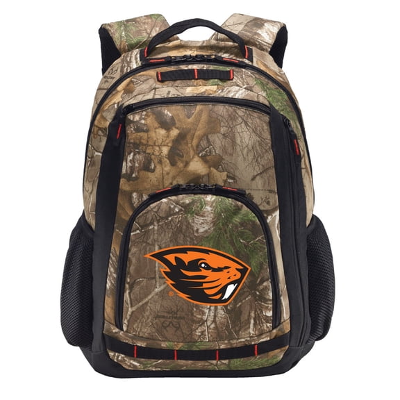 RealTree Camo Oregon State Backpack OSU Beavers Camo Backpack with Laptop Computer Section