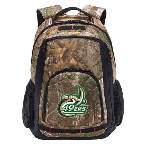 RealTree Camo UNCC Backpack UNC Charlotte Camo Backpack with Laptop Computer Section