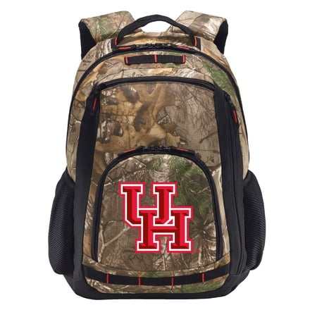 RealTree Camo University of Houston Backpack UH Camo Backpack with Laptop Computer Section