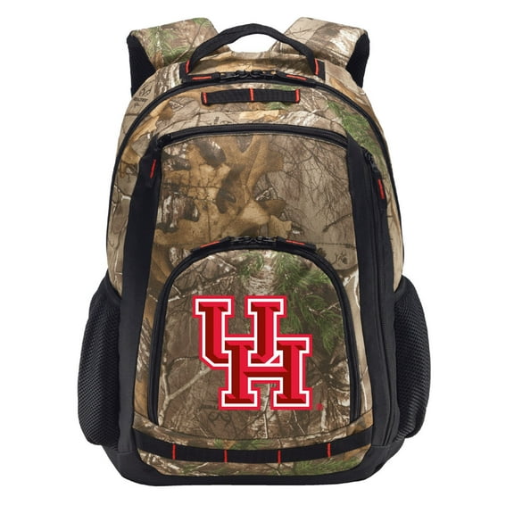 RealTree Camo University of Houston Backpack UH Camo Backpack with Laptop Computer Section