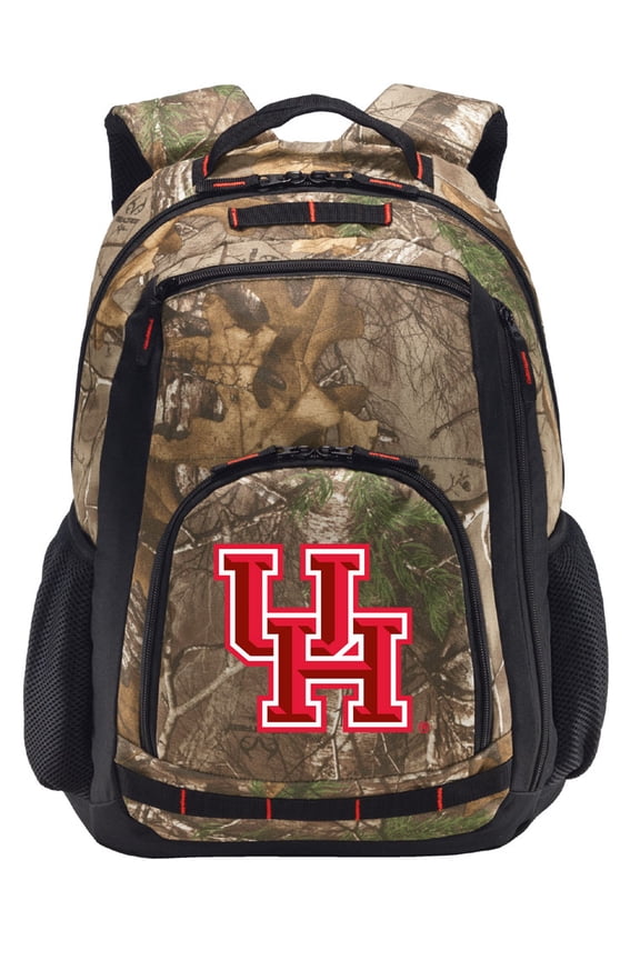 RealTree Camo University of Houston Backpack UH Camo Backpack with Laptop Computer Section