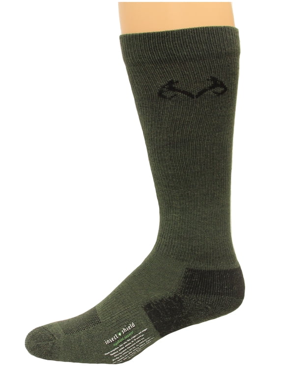 Insect Shield Over the Calf Socks, 1 Pair, X-Large (M 12-16), Olive