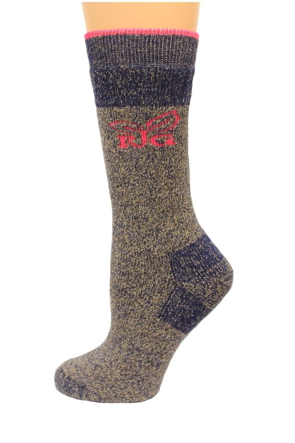 Ladies Heavy Wool Blend Boot Socks, 1 Pair, Medium (W 6-9), Navy