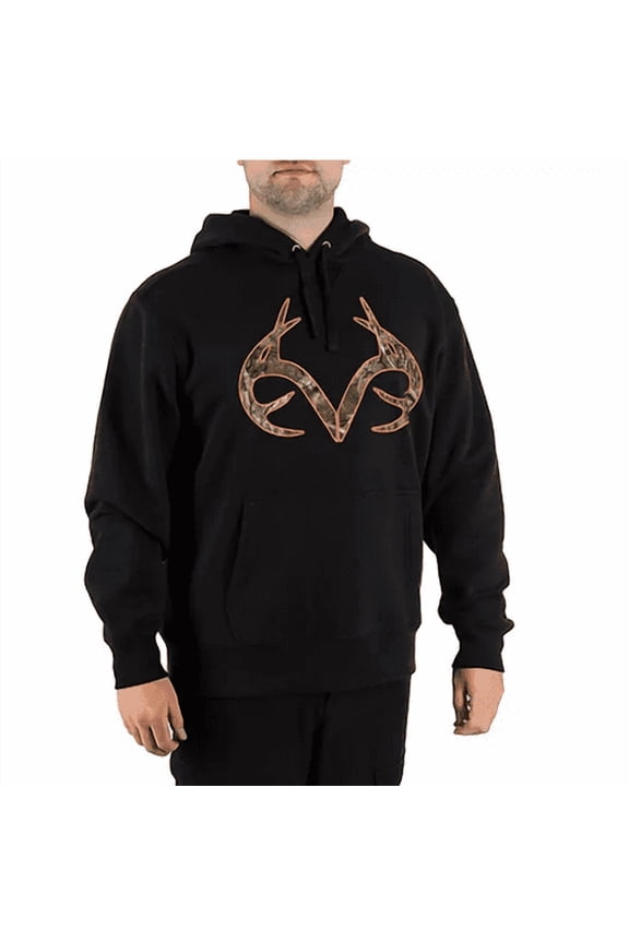 Men's Fleece Hoodie Black Large