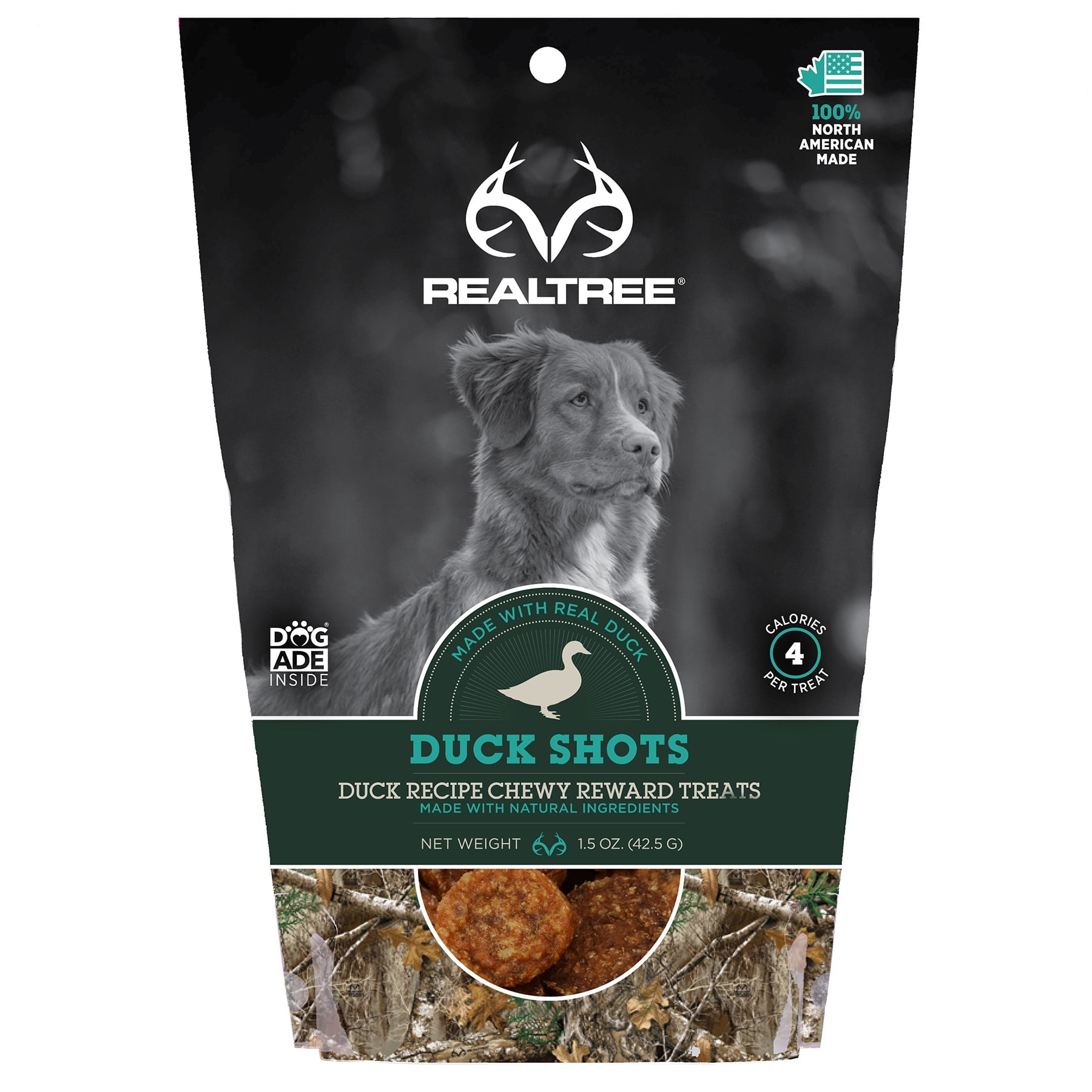 RealTree Naturals Duck Shots Dog Treats, Natural Ingredient Treats for