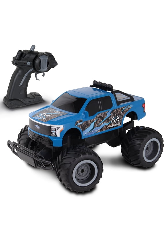 : RTR RC - Ford F-150 Lightning - Blue - 2.4 Ghz High Performance for Donuts & Wheelies, Turbo Boost, Ready-To-Run Radio Controlled Vehicle
